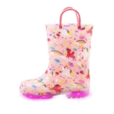 EUXTERPA Kids Light-up Glitter Wellies with Handle