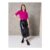 EVERBELLE Black PU Column Midi Skirt 6