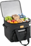 EVERGOODS 40L Insulated Cooler Bag Leak-Proof Lunch Box with Carrying Straps and Multiple Pockets, Keeps Food Hot or Cold, Perfect for Travel, Camping, Picnics, BBQ Food Carries