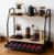 EVERGOODS Coffee Station Organizer with Coffee Pod Drawer, 2-Tier Kitchen Countertop Shelf, Wooden Coffee Bar & Tea Station with Capsule Holder for Nespresso & Dolce Gusto Pods
