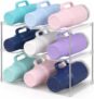 EVERGOODS Stackable Water Bottle Organizer Holder, 3 Tier Large Tumbler Storage Rack for Stanley & 40oz Bottles, Clear Plastic Bottle Holder for Kitchen Countertop, Cabinet, Office, Holds up to 9 Bott