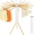 EVERGOODS Wooden Clothes Airer Foldable & Portable Laundry Drying Rack, Extendable and Space-Saving Clothes Horse, Sturdy Drying Stand for Balcony, Bathroom, Living Room & Utility Room (White)
