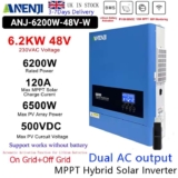 EXCLUSIVEANENJI 6.2KW 48V Hybrid Solar Inverter with code at ANENJI TOP Store (UK despatch)