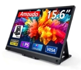 EXCLUSIVEAmoudo 15.6 Inch Portable Monitor FHD IPS USB-C HDMI, Built-in Stand, VESA Mount w/code ANNEITA LIMITED4 Store Limited UK Stock