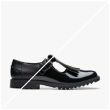 EXCLUSIVEClarks Griffin Black & Patent Leather Shoes with code
