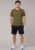 EXCLUSIVENike Mens Olive T-Shirt & Black Shorts Set Casual Sportswear Outfit ( other colour combinations available ) w/code