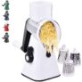 EXCLUSIVESpin Slice Master 3-in-1 Rotary Cheese Grater / Vegetable & Fruit Slicer (White / Navy) delivered w / code