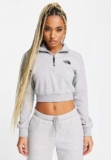 EXCLUSIVEThe North Face Womens 1/4 Zip Fleece Sweat in Light Grey With Code
