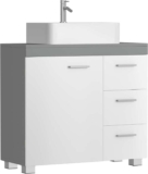 EXCLUSIVEVasagle Under Sink Bathroom Storage Cabinet (Cloud White & Dove Grey / Cloud White & Natural Beige) W/Code