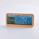 EXCLUSIVEWireless LCD Weather Station – Wood Grain and White delivered w/ code