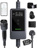 EXCLUSIVEdé 3kW Electric Car Charger with APP Type 2 to 3 Pin Plug 10m for Electric Vehicles with code at Depow Europe Store