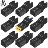 EXKRAEFT 50 PCS Multi Tool Blades, Multitool Blades for Wood, Plastic, Metal