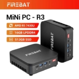 Early Bird 299 First 10 Only FIREBAT R3 Mini PC: AMD Ryzen 5 7430U (6C/12T),16GB RAM,512GB SSD,4K Triple-Screen Display, W/Coupon