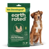 Earth Rated Vet-Developed Pet Ear Wipes, Hypoallergenic Cleaner for Dogs & Cats Ears to Remove Dirt and Wax Build Up – Wild Oat