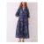 East Layla Floral Print Cotton Midi Dress Blue