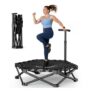 East Mount 42 Foldable Mini Trampoline with Adjustable Handle