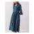 East Odelia Embroidered Corduroy Maxi Dress Blue