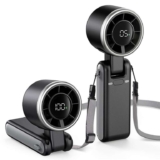 EasyAcc Portable Handheld Turbo Fan, 5 Speeds 4000mAh USB-C Rechargeable – Sold by Heylive.store / FBA