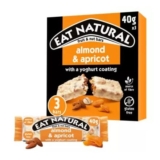 Eat Natural Almond & Apricot with a Yoghurt Coating Fruit & Nut Bars 3 X 40g