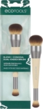 EcoTools Blend Conceal Dual-Ended Makeup Brush, Foundation & Concealer Brush for Liquid & Cream, Synthetic Bristles w/Voucher