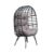 Egg-Shaped Rattan Tufted Lounge Chair