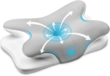 Ehomfory Memory Foam Pillow for Sleeping, Ergonomic Contour Side Sleeper Pillows for Adults, Cooling Neck Pillow for Side Back Stomach Sleepers (Silver)