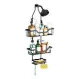 Eidoct Hanging Shower Caddy, 3-Tier Organizer, Bathroom Shelves