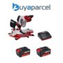 Einhell Cordless 18V Mitre Saw Power X Change X2 3ah Batteries