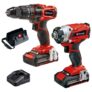 Einhell Power X-Change 18V Cordless Combi Drill & Impact Driver Twin Pack 2 x 2.0Ah – Free C&C
