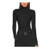 Ekouaer Womens 1-3 Pack Long Sleeve Thermal Turtleneck Shirts Black