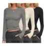 Ekouaer Womens Thermal Long Sleeve Top
