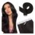 Elailite 20 Pcs Tape Hair Extensions, Real Human Hair, 1B