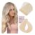 Elailite Tape-in Hair Extensions, Remy Human Hair, 20 Inch Blonde
