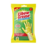 Elbow Grease Rubber Gloves, Cotton-Lined, Large, Non-Slip