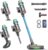 ElecKeys Cordless Vacuum Cleaner, 600W 50KPa Suction, Lightweight Stick Vacuum Cleaner Anti-Tangle for Pet Hair & Hardwood, 70min Runtime, Green LED, Removable Battery For Flats/Carpet/Car/Stairs