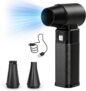 Electric Air Duster, 130000 RPM Cordless Air Blower, 4-Speed Rechargeable Dust Cleaner for PC, Keyboard & Car, Aluminum Portable Jet Fan
