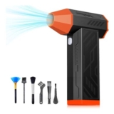 Electric Air Duster, 4-Gear Adjustable, 130000RPM, Cordless (Orange)