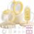 Electric Breast Pump, Wearable Pump with 4 Modes 12 Levels 300mmHg Suction, Portable Rechargeable Double Breast Pump 21/24mm Flange for New Nursing Mothers at Office in Public Work Travel
