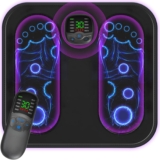 Electric Foot Massager, EMS Foot Massager Mat for Pain Relief and Relaxing with LCD, 10 Modes 30 Intensities Rechargeable Muscle Stimulatior Circulation Booster for Adults