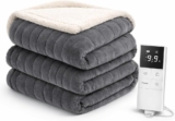 Electric Heated Throw 160x120cm, 9 Heat Settings, Machine Washable
