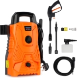 Electric Pressure Washers 1300w Max.100Bar 410L/H Power Washer,Jet Washers Pressure Washers with Adjustable Nozzle&Foam Cannon for Cars/Fences/Driveways/Home/Patios