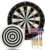 Electronic Dartboard Outdoor Dart Board 44.5 cm Plastic Dartboard for Steel Darts, Dartboard Set with 6 Darts, Weather-Resistant, Sports & Leisure