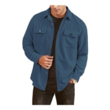 Elegancity Mens Corduroy Shirt Jacket, Blue