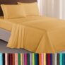 Elegant Comfort Luxurious 1500 Premium Hotel Quality Microfiber Three Line Embroidered Softest 4-Piece Bed Sheet Set, Wrinkle and Fade Resistant, Twin/Twin XL, Camel-Gold