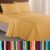 Elegant Comfort Luxurious 1500 Premium Hotel Quality Microfiber Three Line Embroidered Softest 4-Piece Bed Sheet Set, Wrinkle and Fade Resistant, Twin/Twin XL, Camel-Gold