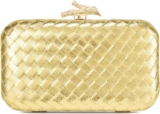 Elegante Clutch Bag for Ladies Evening Wedding Woven Handbag Formal PU Leather Designer Bag