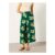 Eliza Tonal Leaves Green Wide Leg Cropped Trouser