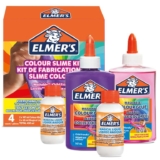 Elmers Colour Slime Kit Slime Supplies Include Washable Colour PVA Glue Assorted Colours & Magical Liquid Slime Activator S&S £12.44