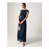 Elodie Lace Chiffon Bridesmaid Dress Blue