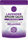 Elysium Spa Lavender Epsom Salts Relaxing Bath with 100% Natural Mineral Salts for Muscle Relief Sleep Promotion and Skin Softener (450g)